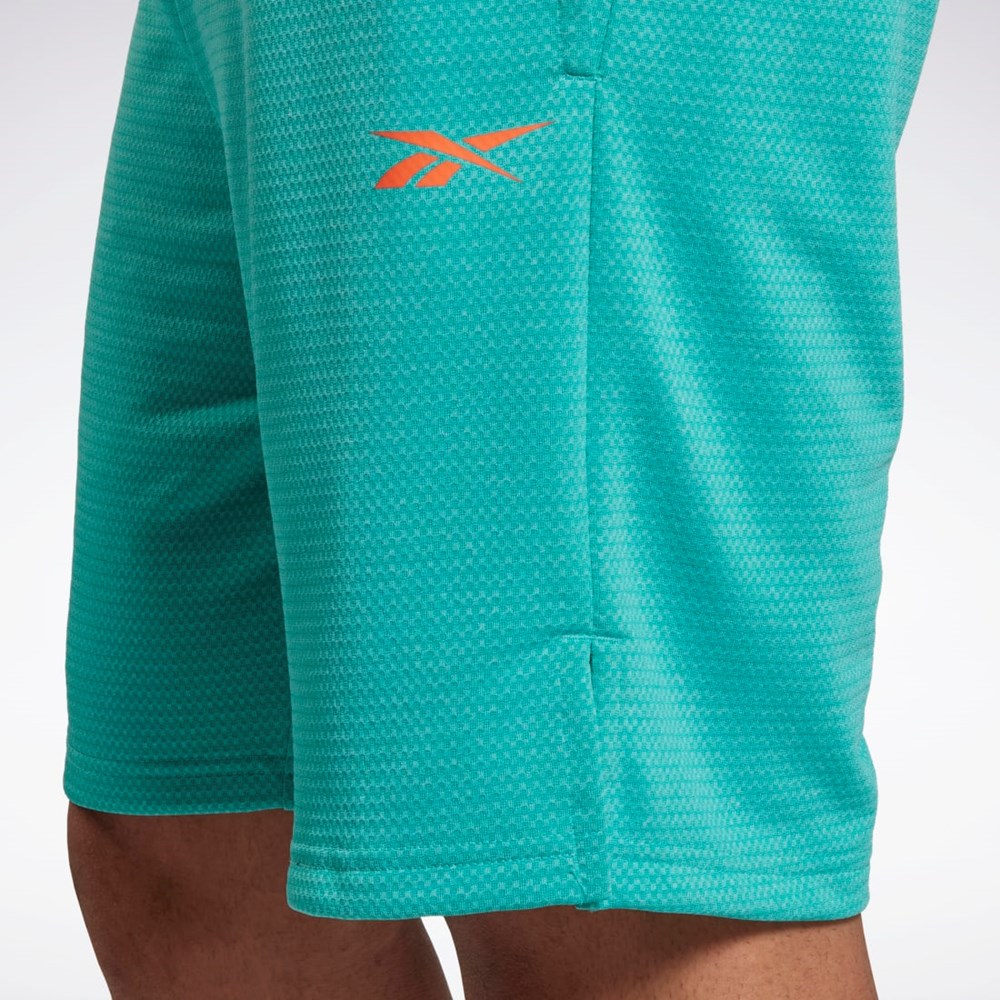 Reebok Workout Ready Mélange Shorts Semi Classic Teal | 35KBSWIQO