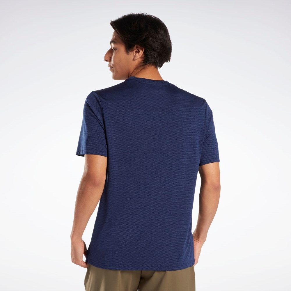 Reebok Workout Ready Mélange T-Shirt Azules | 68NAUWREB