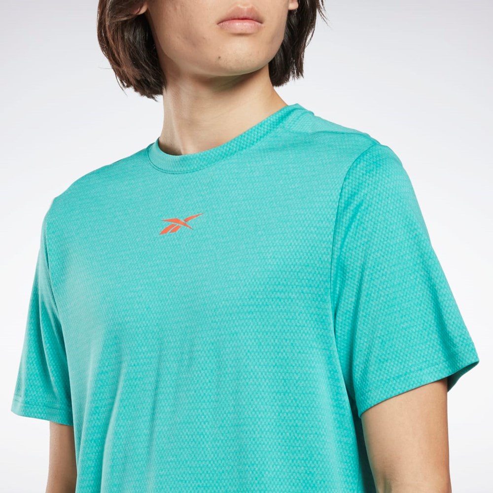Reebok Workout Ready Mélange T-Shirt Semi Classic Teal | 47SBQHYOC