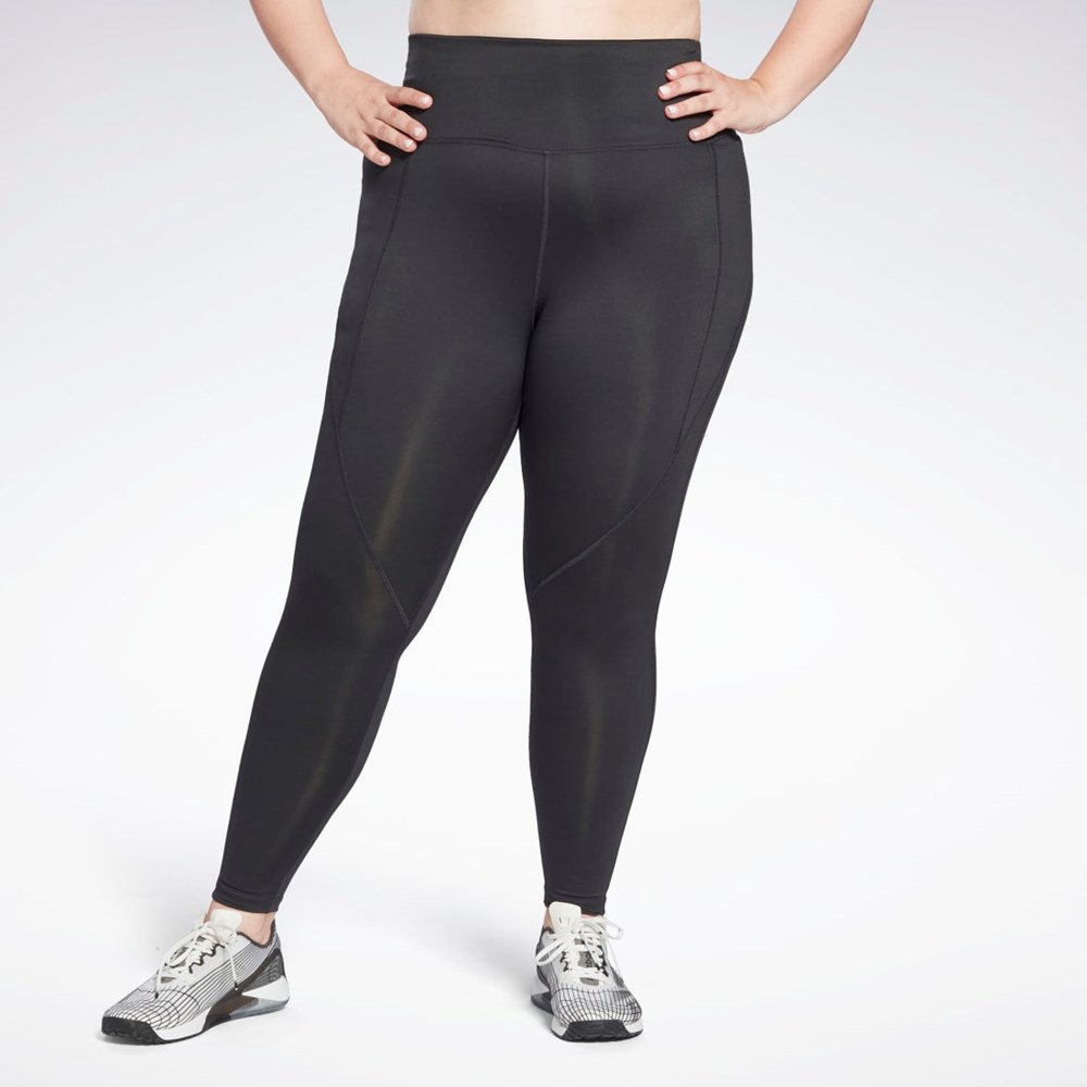 Reebok Workout Ready Pant Program High Rise Leggings (Plus Size) Negras | 37GZCEKHL