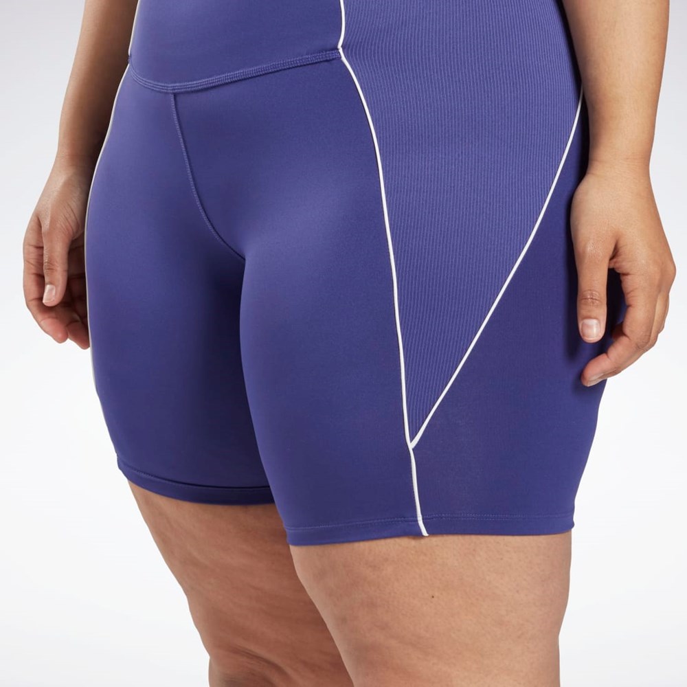 Reebok Workout Ready Poly Shorts (Plus Size) Moradas | 43UHRIPBZ