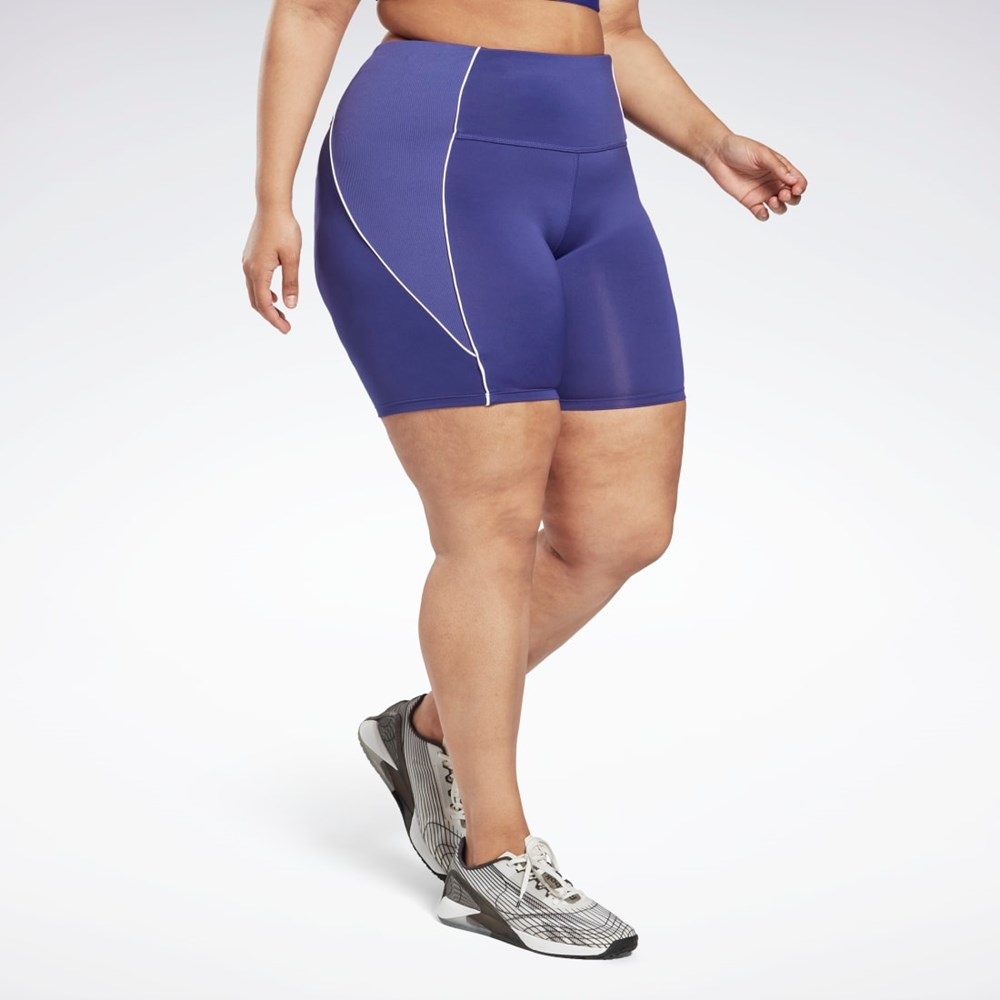 Reebok Workout Ready Poly Shorts (Plus Size) Moradas | 43UHRIPBZ