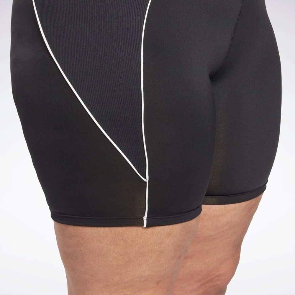 Reebok Workout Ready Poly Shorts (Plus Size) Negras | 49ABHDGMW
