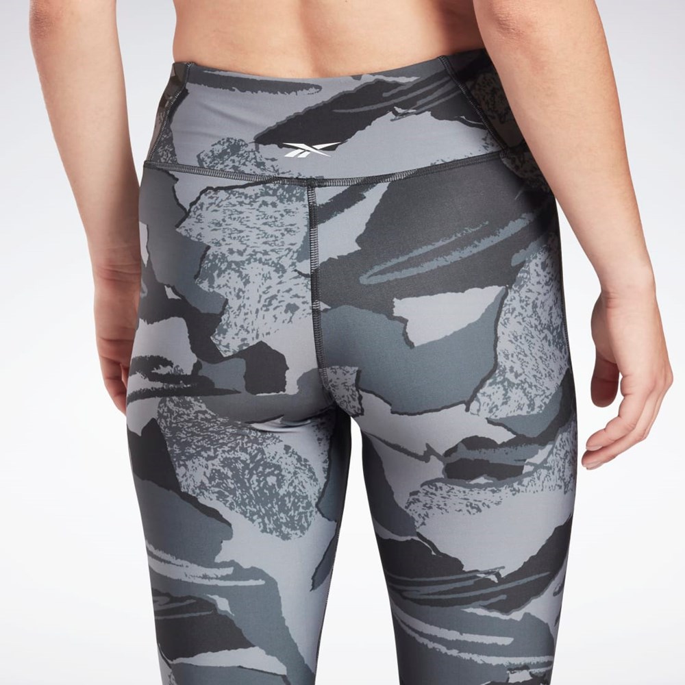 Reebok Workout Ready Printed Capri Negras | 14QNFMDXU