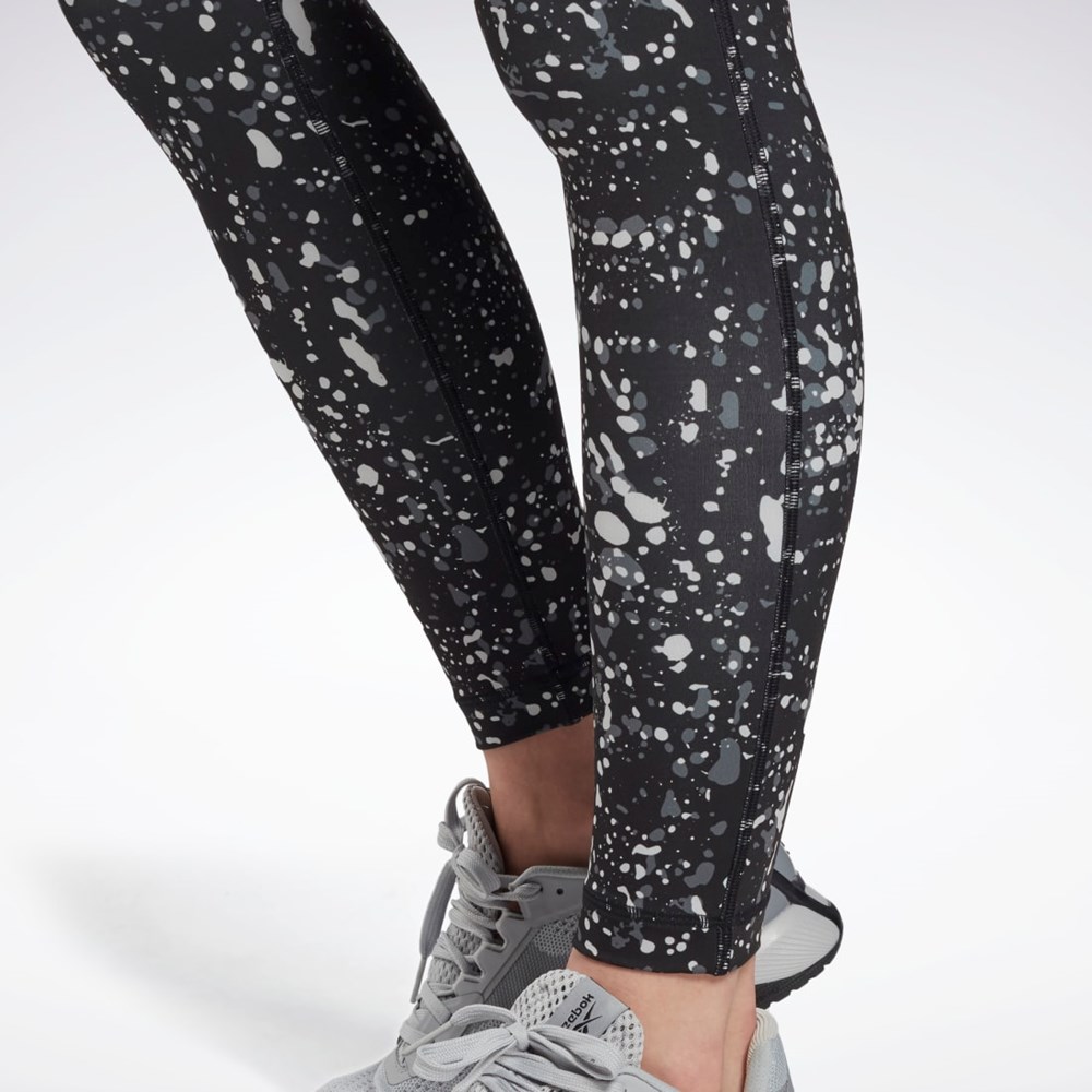 Reebok Workout Ready Printed Leggings Negras | 63IECPHBZ