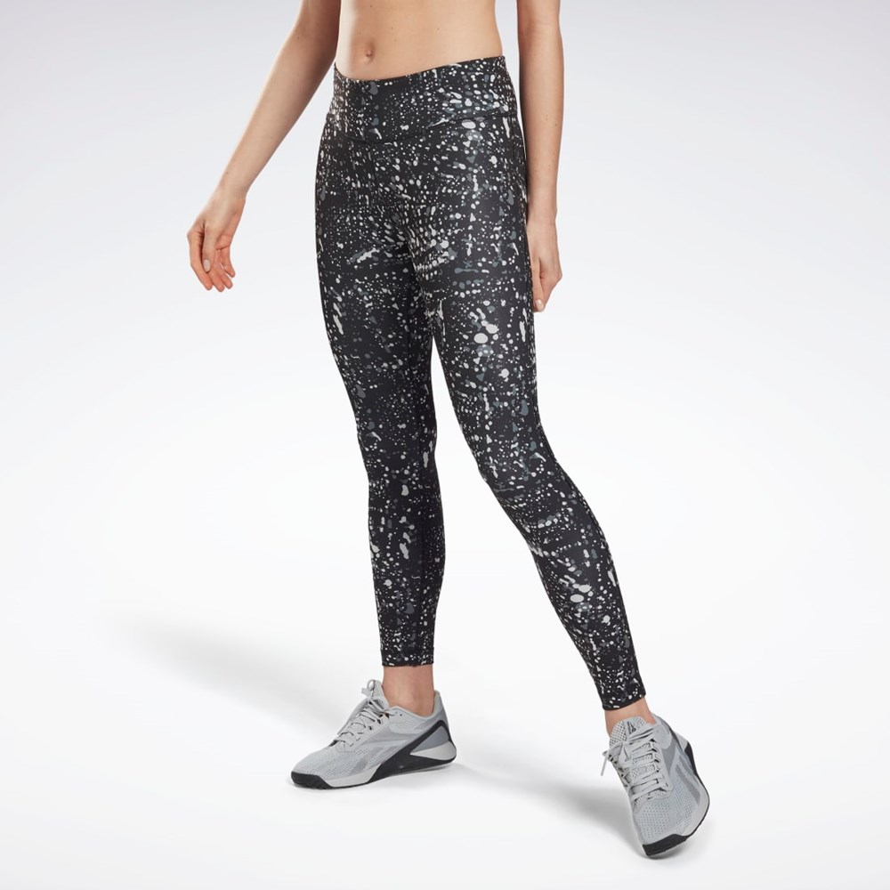 Reebok Workout Ready Printed Leggings Negras | 63IECPHBZ