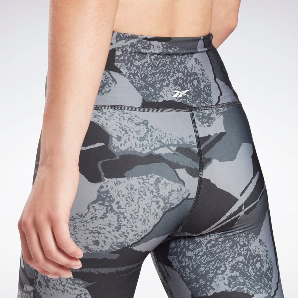 Reebok Workout Ready Printed Leggings Negras | 82PEOAJNI