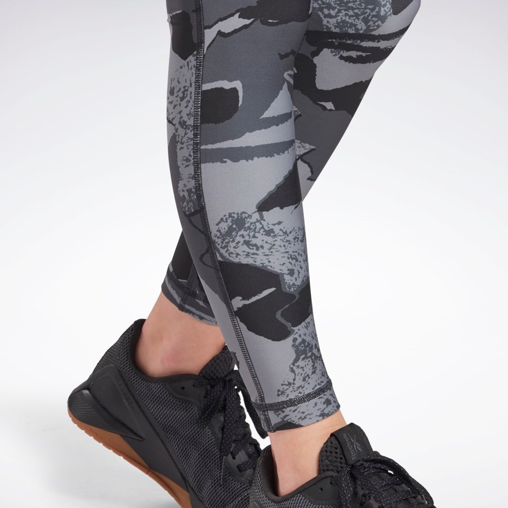 Reebok Workout Ready Printed Leggings Negras | 82PEOAJNI
