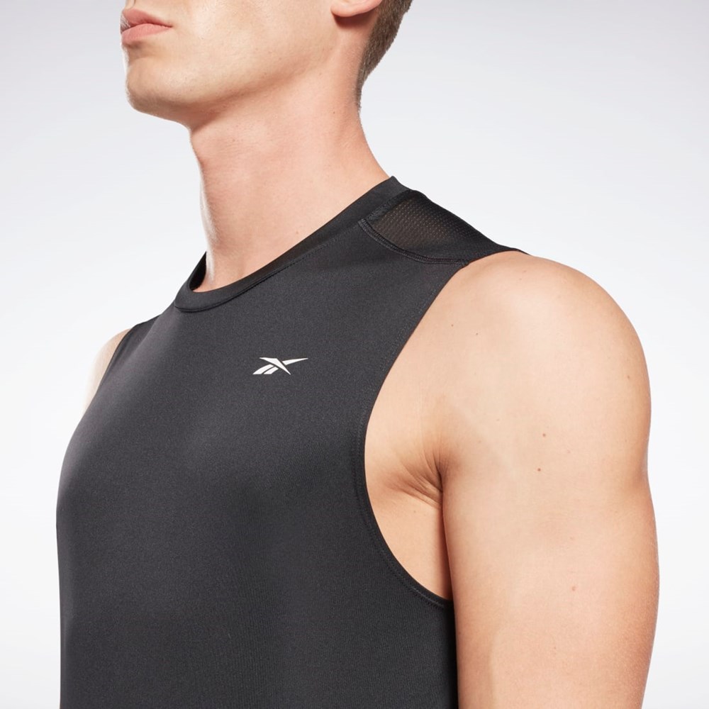 Reebok Workout Ready Sin Manga Tech T-Shirt Negras | 92OHXMEFD