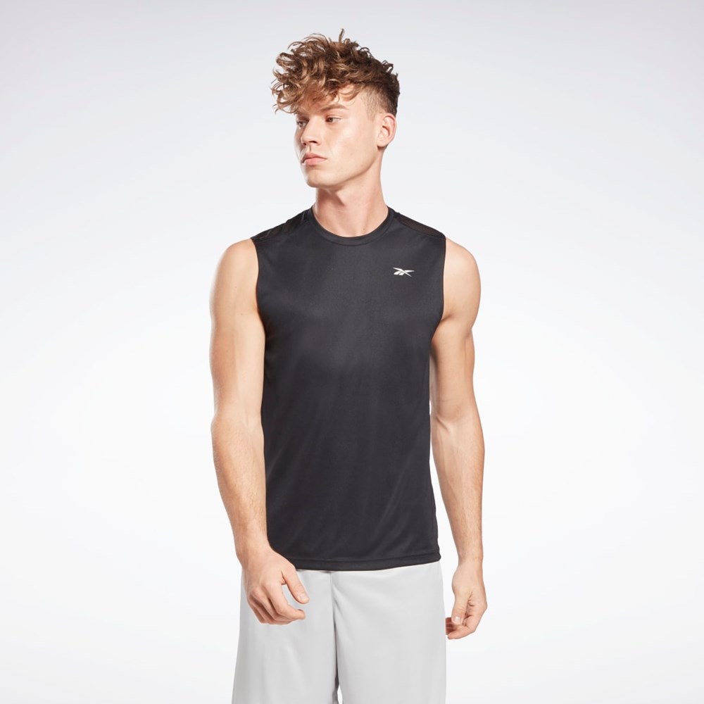 Reebok Workout Ready Sin Manga Tech T-Shirt Negras | 92OHXMEFD