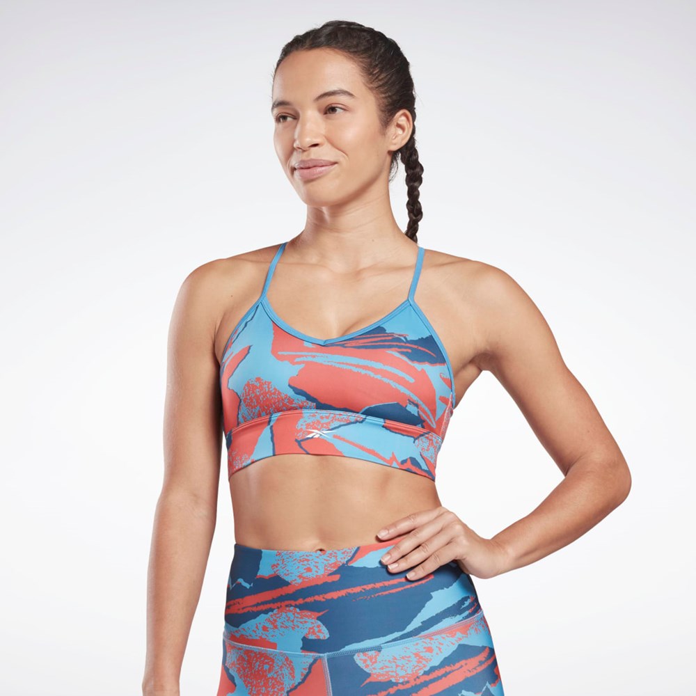 Reebok Workout Ready Sports Bra Azules | 68ORNCVHL