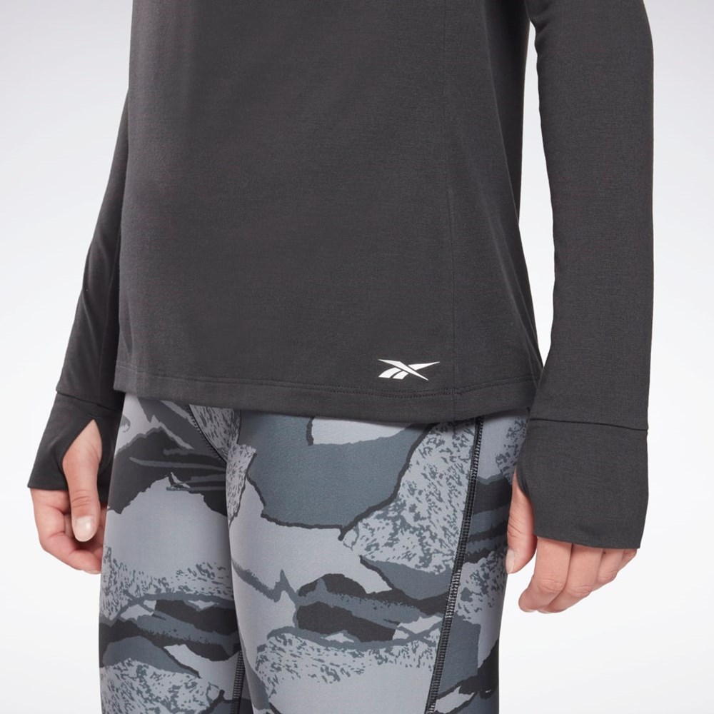 Reebok Workout Ready Supremium Long Sleeve T-Shirt Negras | 14GNOXRPY