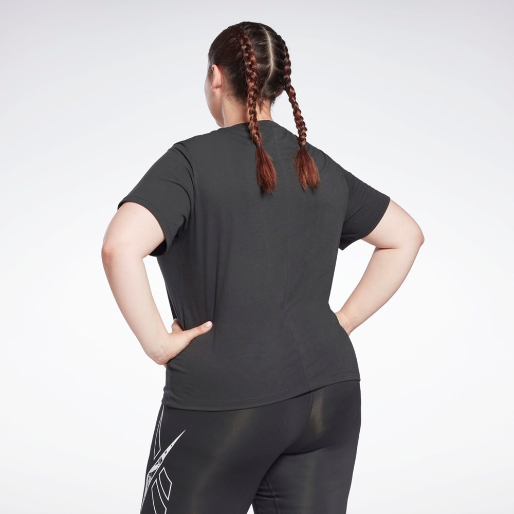 Reebok Workout Ready Supremium T-Shirt (Plus Size) Negras | 57EFYQORZ