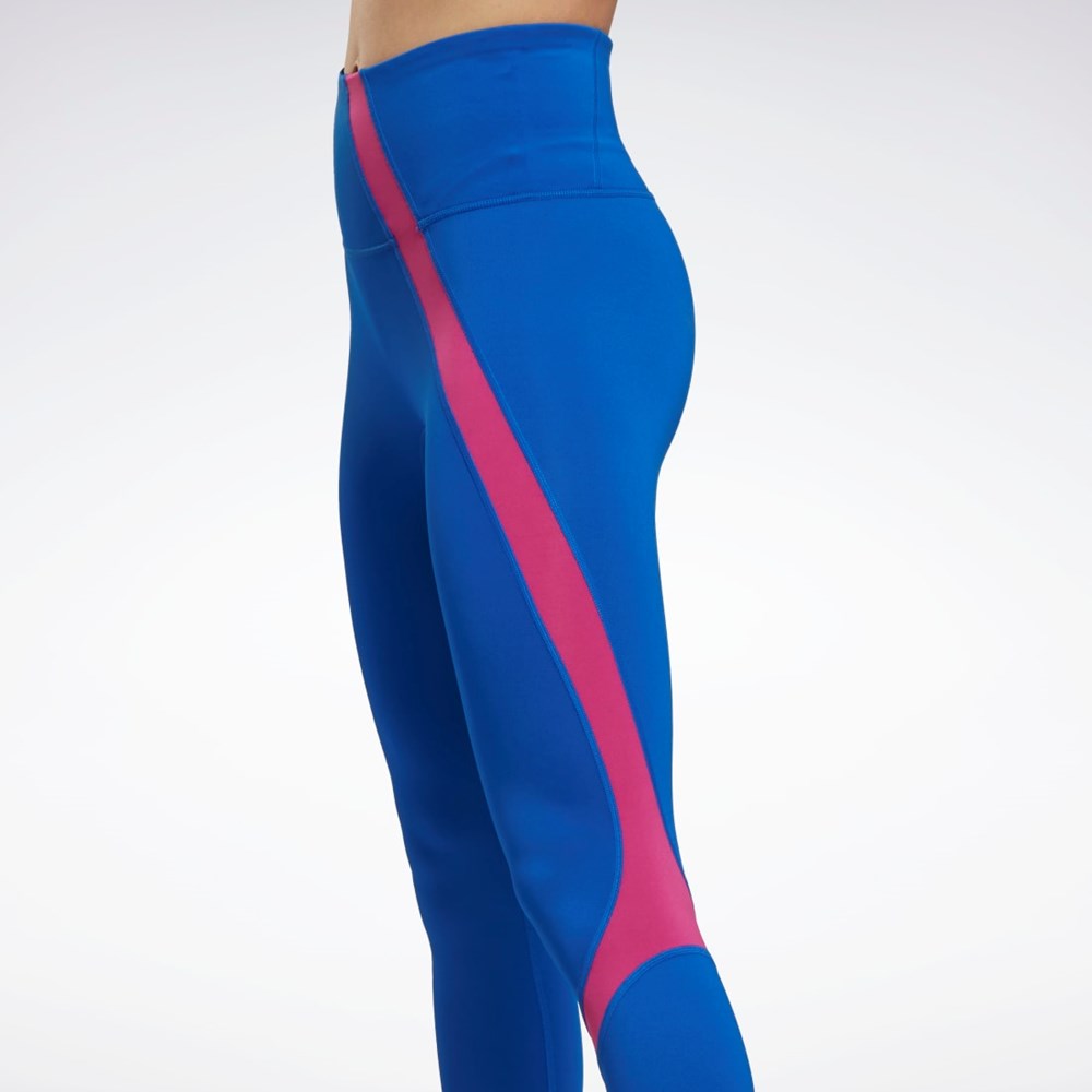 Reebok Workout Ready Vector Leggings Azules | 13WQSFHCP