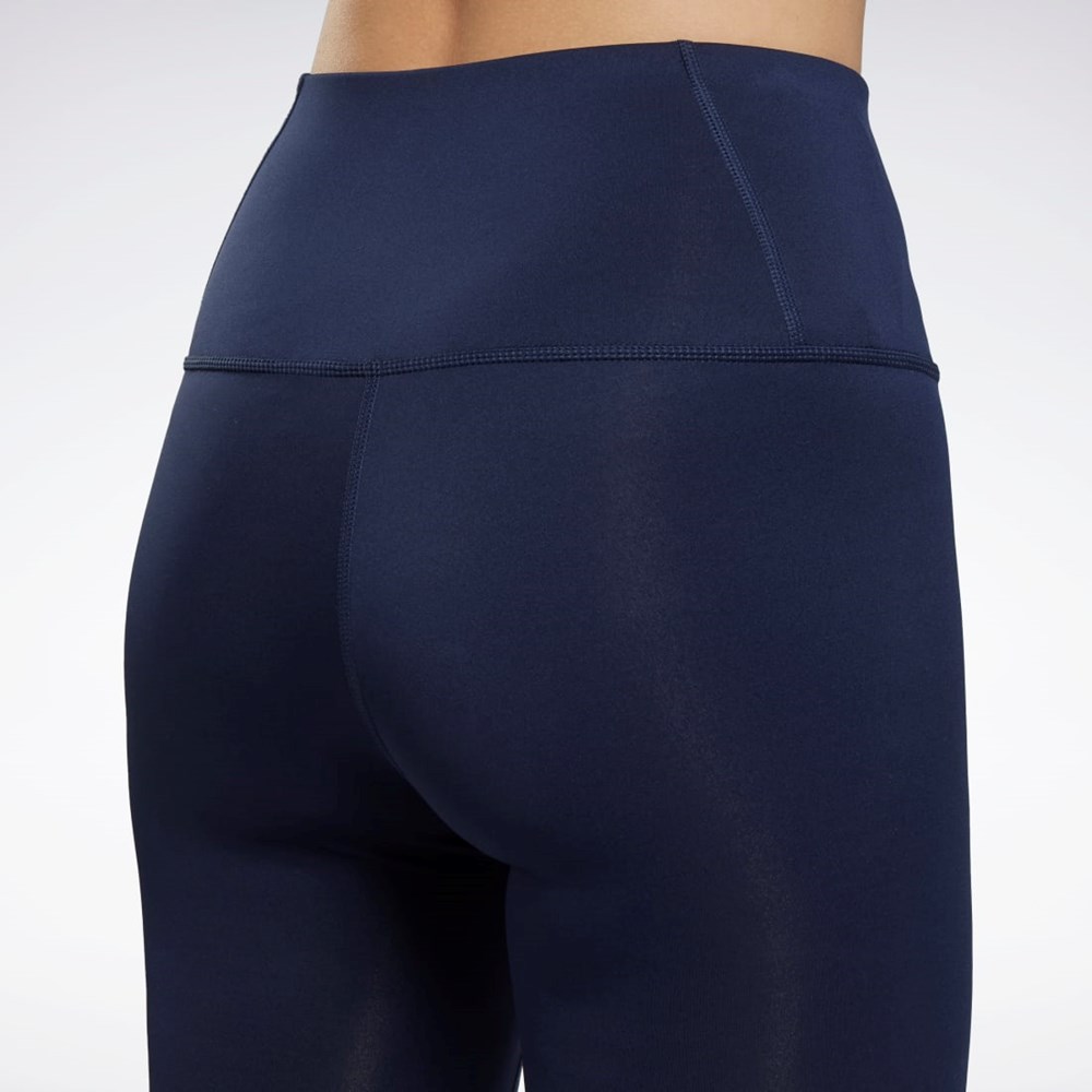 Reebok Workout Ready Vector Leggings Azul Marino | 24ESZQYAH