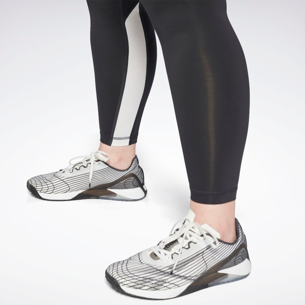 Reebok Workout Ready Vector Leggings (Plus Size) Negras | 05XWZNJQV