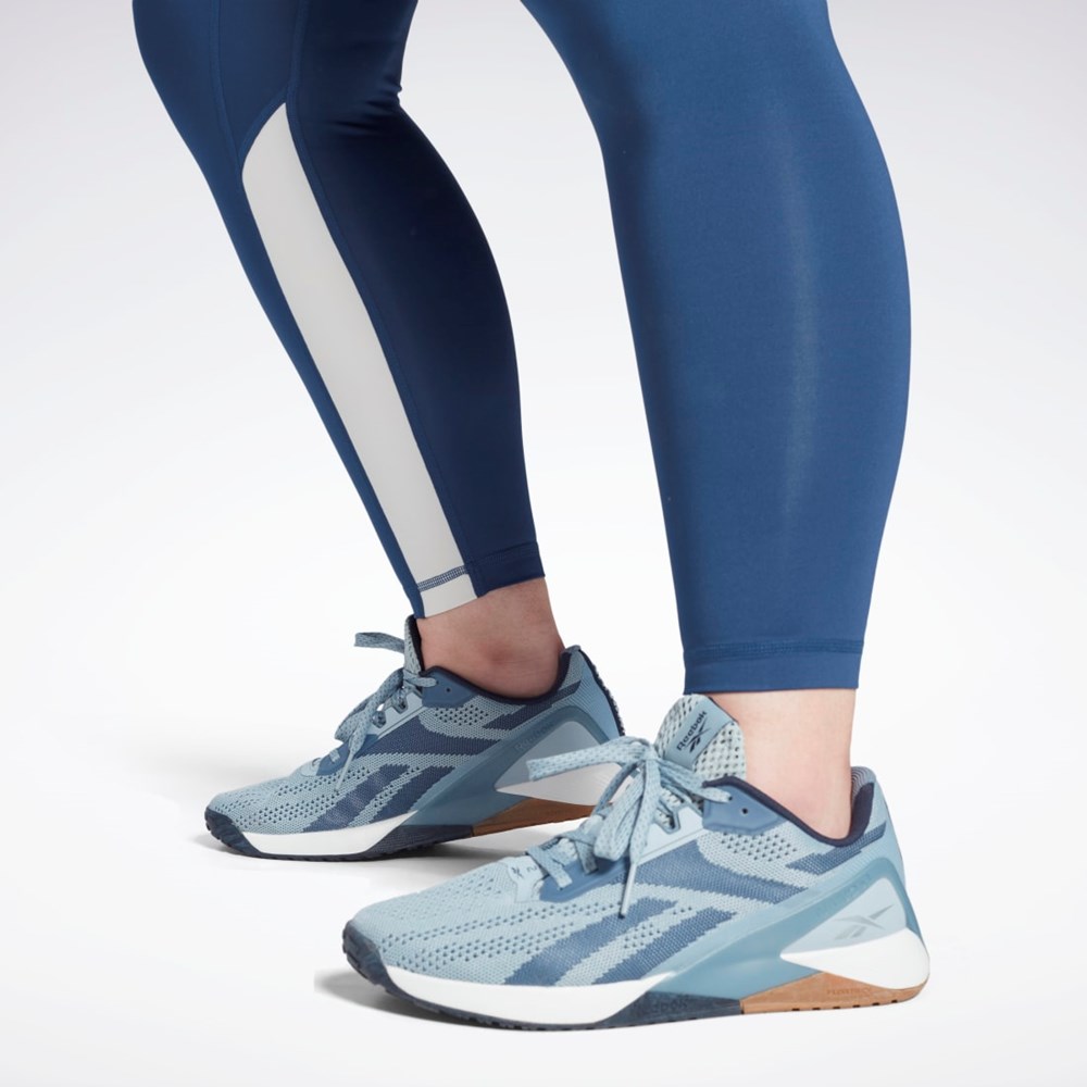 Reebok Workout Ready Vector Leggings (Plus Size) Azules | 29PJALCFO