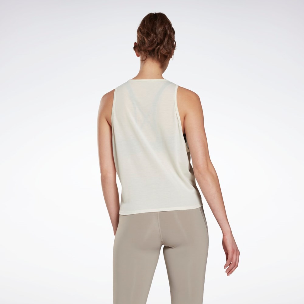 Reebok Yoga Long Tank Top Blancas | 73ORBJVYU