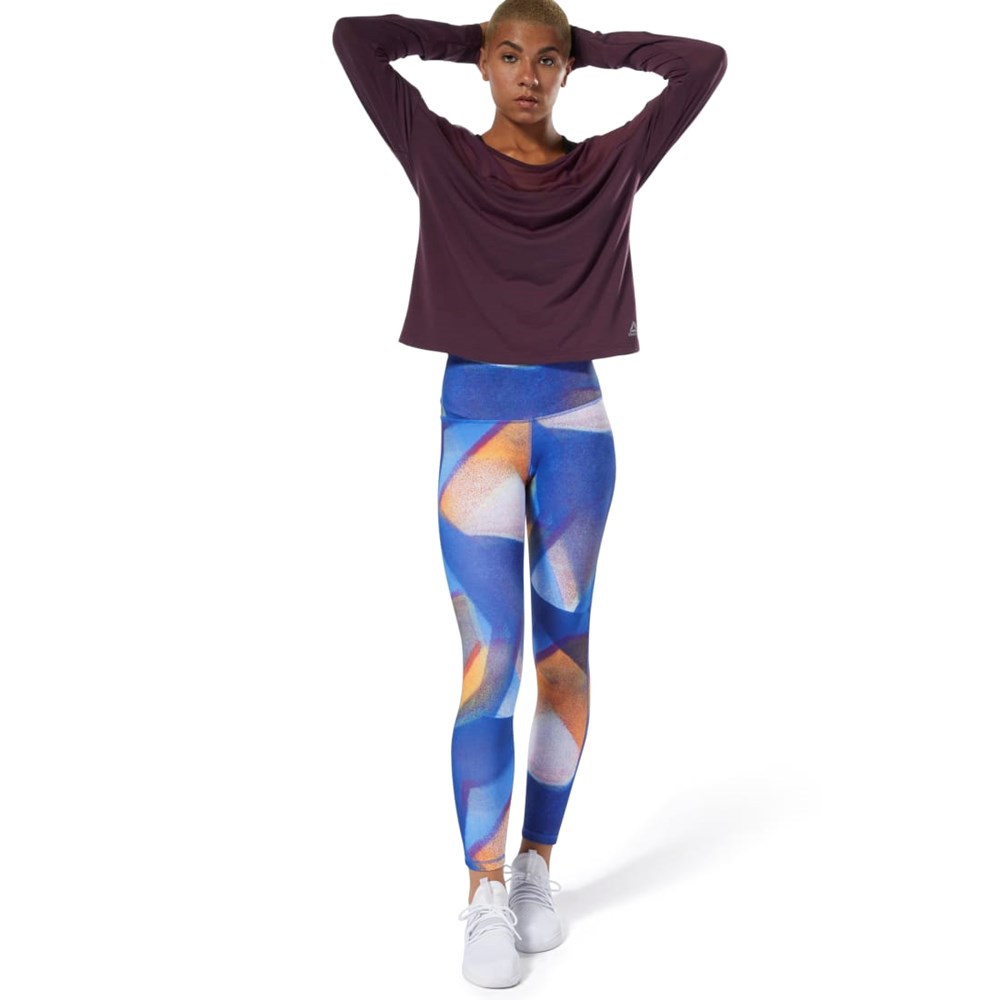 Reebok Yoga Lux Bold High-Rise Tights Crushed Cobalt | 79BFSVLUI