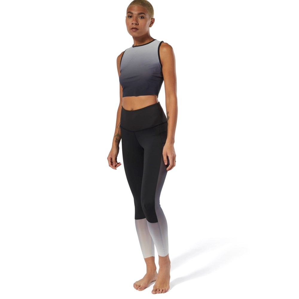 Reebok Yoga Ombre Leggings Negras Gris | 21SHWPYXJ