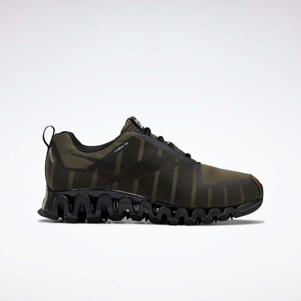 Reebok ZigWild Trail 6 Shoes Verde Negras Blancas | 27WRMUSIH