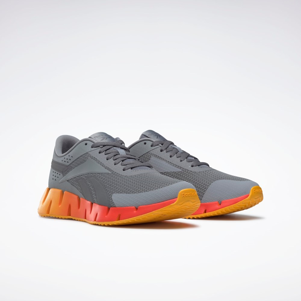 Reebok Zig Dynamica 2 Shoes Gris Rojas Doradas | 05JHKIOEM