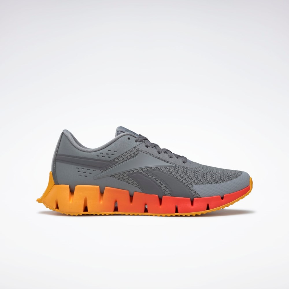 Reebok Zig Dynamica 2 Shoes Gris Rojas Doradas | 05JHKIOEM