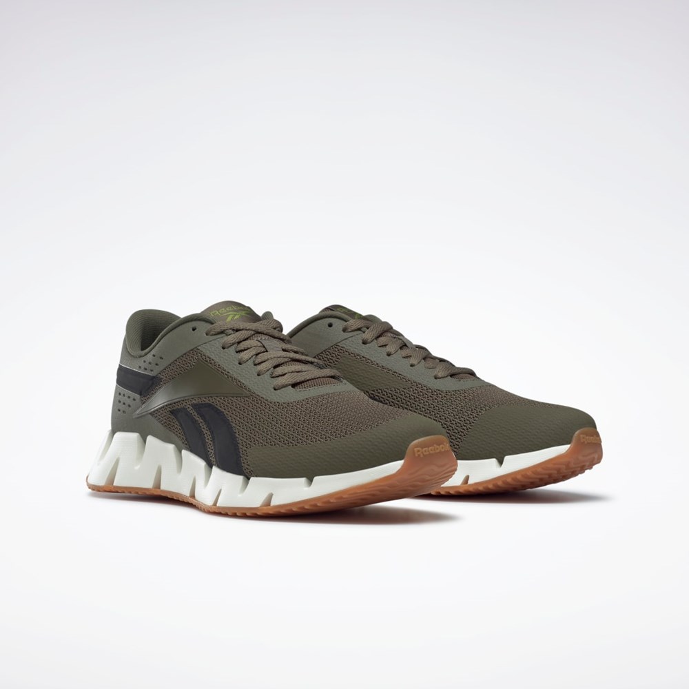 Reebok Zig Dynamica 2 Shoes Verde Negras | 72XEFUHQY