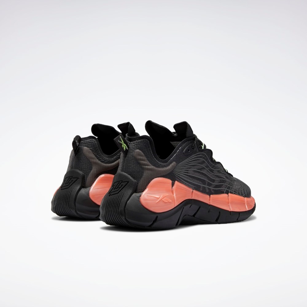Reebok Zig Kinetica II Shoes Negras Naranjas Verde Menta | 86JKNDGSF