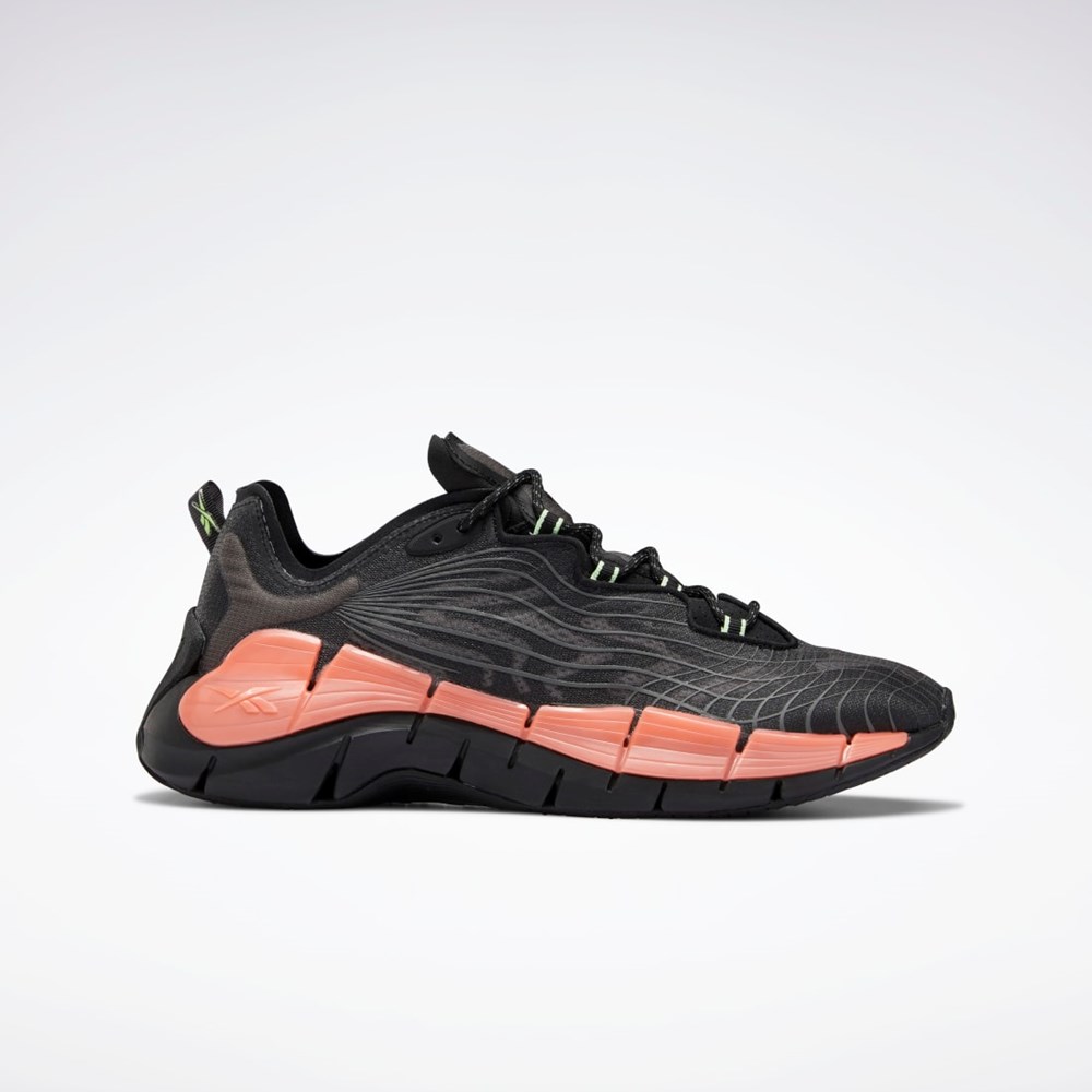 Reebok Zig Kinetica II Shoes Negras Naranjas Verde Menta | 86JKNDGSF