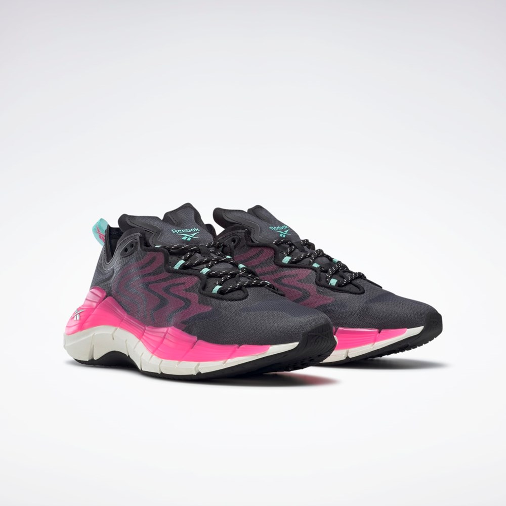 Reebok Zig Kinetica II Shoes Negras Rosas Verde Menta | 64GNYWLXK