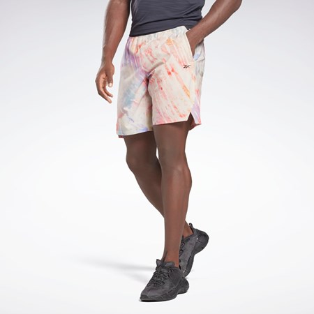Reebok Allover Print Strength Shorts Moonstone | 18NMAPVGJ