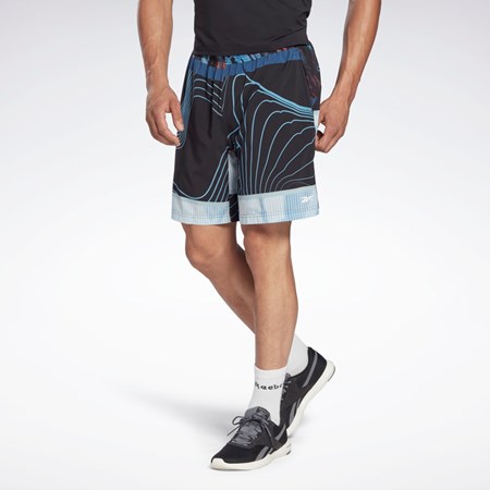 Reebok Austin Allover Print Shorts Negras | 69DPBFTAX