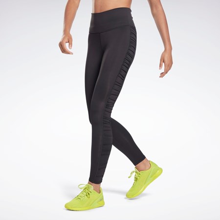 Reebok Bold High-Waisted Ruched Tights Negras | 57UJWVDEP