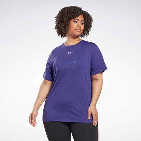 Reebok Burnout T-Shirt (Plus Size) Moradas | 72KWHPADL