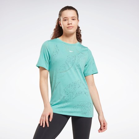 Reebok Burnout T-Shirt Semi Classic Teal | 70JBXLMYA