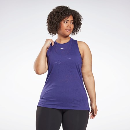 Reebok Burnout Tank Top (Plus Size) Moradas | 58NXBGOID
