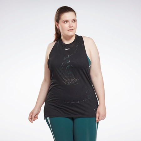 Reebok Burnout Tank Top (Plus Size) Negras | 27ZPNGEBQ