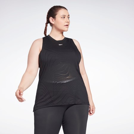 Reebok Burnout Tank Top (Plus Size) Negras | 68WKXZJHI