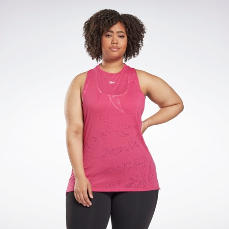 Reebok Burnout Tank Top (Plus Size) Rosas | 80DJSTNOC