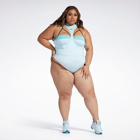 Reebok Cardi B Body Layer (Plus Size) Azules | 65BSRIGTY