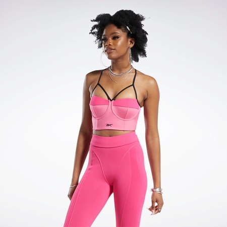 Reebok Cardi B Bralette Rosas Rosas | 60TJOHFRD