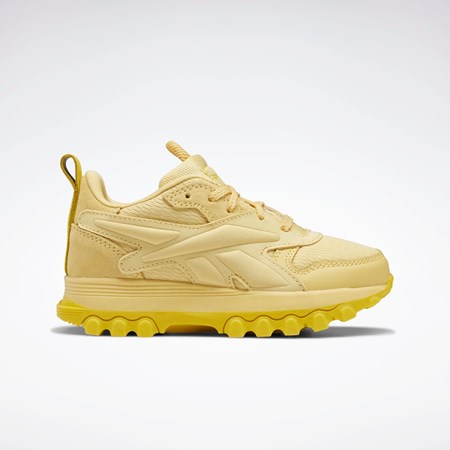 Reebok Cardi B Classic Leather V2 Shoes - Preschool Amarillo Amarillo Amarillo | 47JMTFVNK
