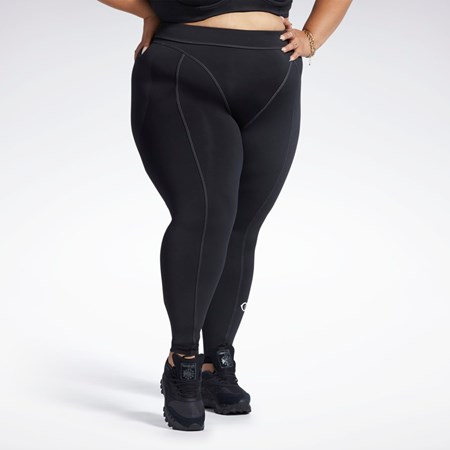 Reebok Cardi B High-Rise Tights (Plus Size) Negras | 48GKUQFYE