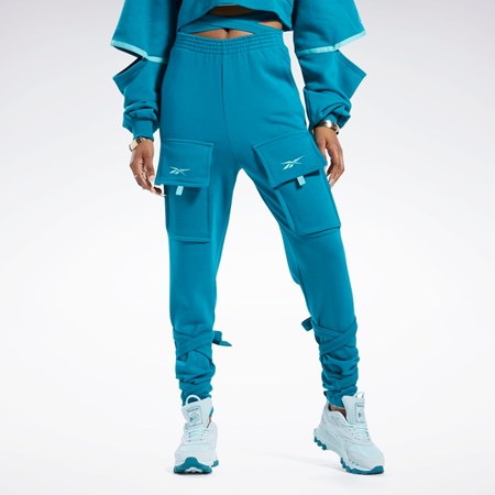 Reebok Cardi B Knit Pants Seaport Teal | 27UXJRGNF