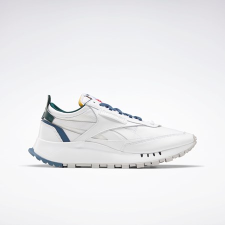 Reebok Classic Leather Legacy Shoes Blancas Azules Verde | 65BLVKCAT