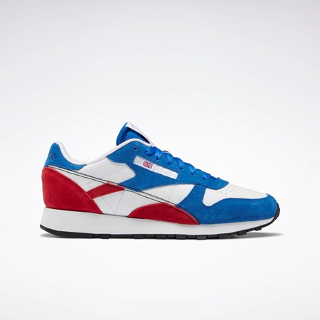 Reebok Classic Leather Make It Yours Shoes Azules Rojas Blancas | 27SNGKBEY