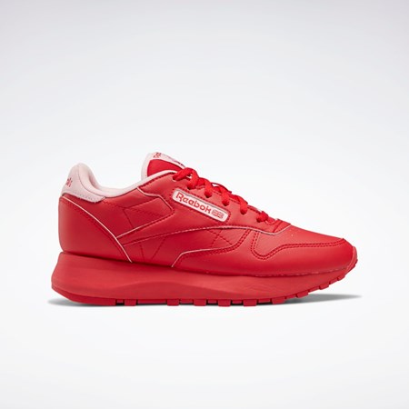 Reebok Classic Leather SP Shoes - Grade School Rojas Rosas Rojas | 18YJDZUTK