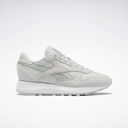 Reebok Classic Leather SP Shoes Gris Gris Verde Menta | 70QTZHWSJ