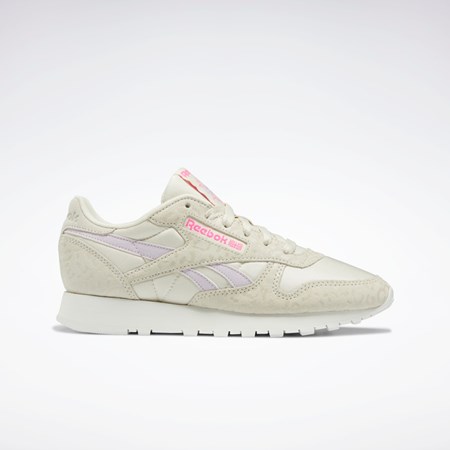Reebok Classic Leather Shoes Alabaster / Chalk / Quartz Glow | 92FLYRNOQ